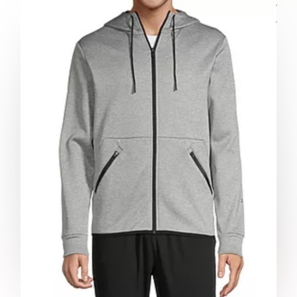 Mens Xersion Medium Heather Gray Zip Up Hoodie New Factory Sealed